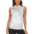 American Samoa Lotu Tamaiti Women Sleeveless Polo Shirt White Sunday Plumeria White Vibe