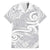 Lotu Tamaiti Samoa Siapo Family Matching Off The Shoulder Long Sleeve Dress and Hawaiian Shirt White Sunday With Teuila Torch Ginger