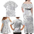 Lotu Tamaiti Samoa Siapo Family Matching Off Shoulder Maxi Dress and Hawaiian Shirt White Sunday With Teuila Torch Ginger