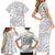 Lotu Tamaiti Samoa Siapo Family Matching Short Sleeve Bodycon Dress and Hawaiian Shirt White Sunday With Teuila Torch Ginger