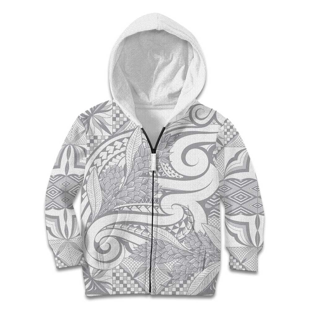 Lotu Tamaiti Samoa Siapo Kid Hoodie White Sunday With Teuila Torch Ginger