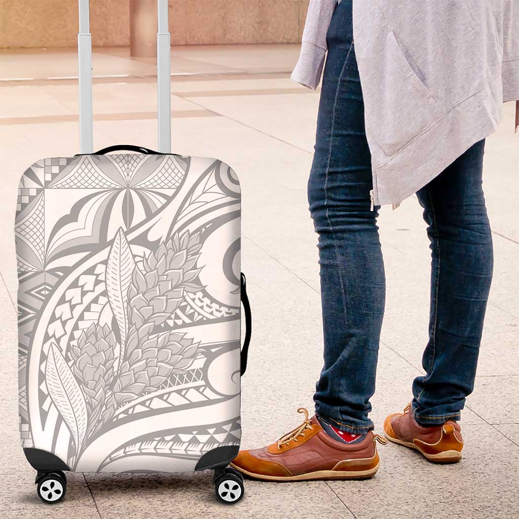 Lotu Tamaiti Samoa Siapo Luggage Cover White Sunday With Teuila Torch Ginger