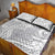 Lotu Tamaiti Samoa Siapo Quilt Bed Set White Sunday With Teuila Torch Ginger