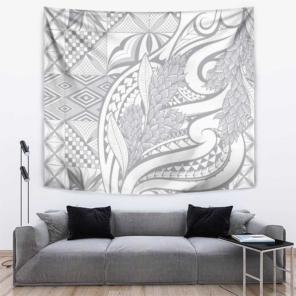 Lotu Tamaiti Samoa Siapo Tapestry White Sunday With Teuila Torch Ginger