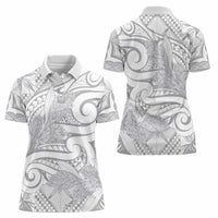 Lotu Tamaiti Samoa Siapo Women Polo Shirt White Sunday With Teuila Torch Ginger