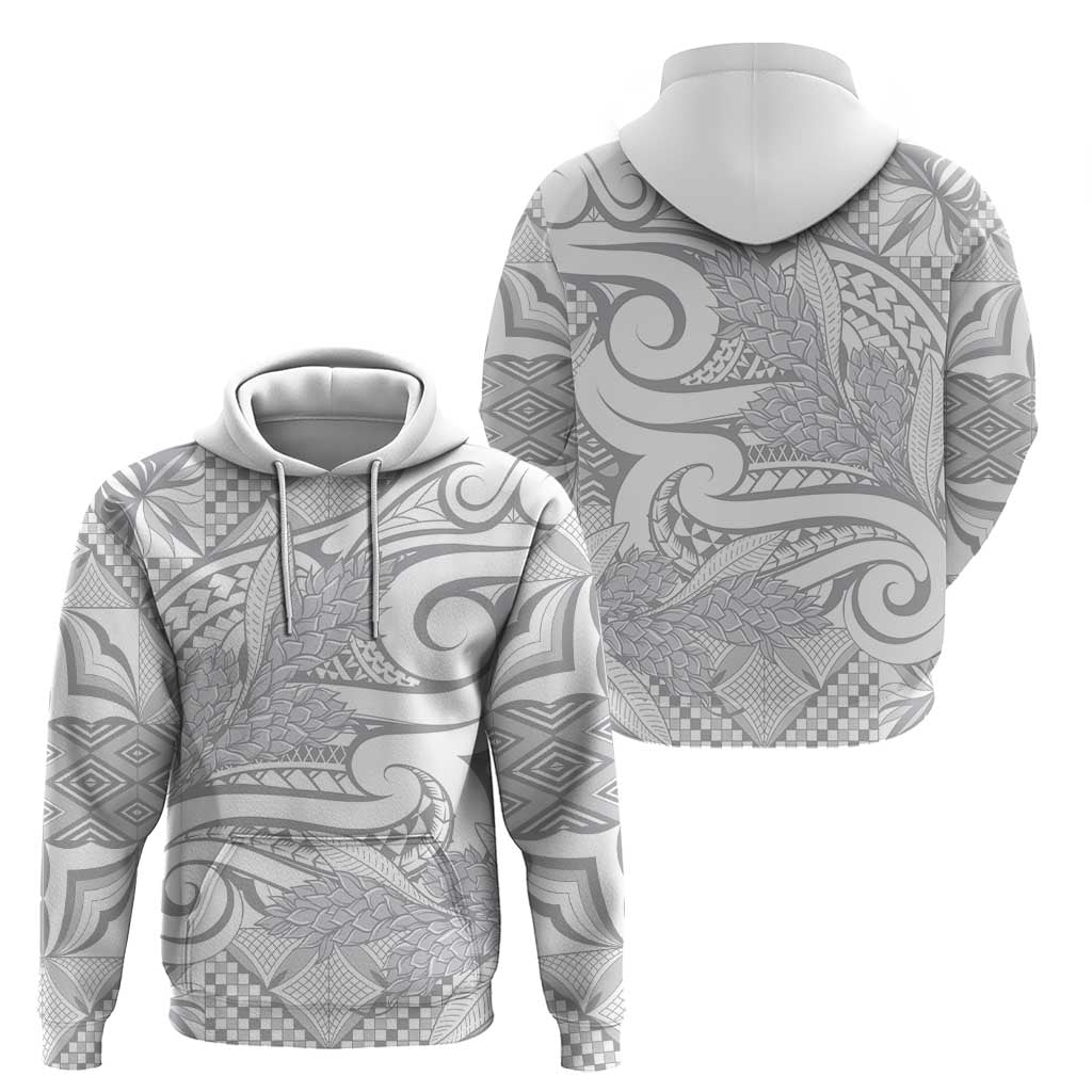 Lotu Tamaiti Samoa Siapo Zip Hoodie White Sunday With Teuila Torch Ginger