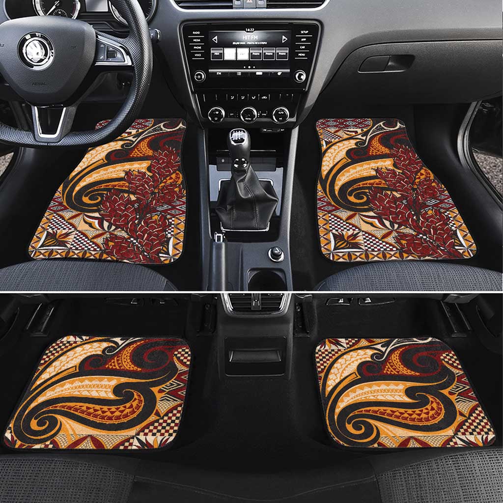 Vintage Samoa Siapo Car Mats With Teuila Torch Ginger