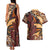 Vintage Samoa Siapo Couples Matching Tank Maxi Dress and Hawaiian Shirt With Teuila Torch Ginger