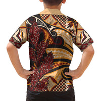 Vintage Samoa Siapo Family Matching Long Sleeve Bodycon Dress and Hawaiian Shirt With Teuila Torch Ginger