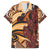 Vintage Samoa Siapo Family Matching Off Shoulder Short Dress and Hawaiian Shirt With Teuila Torch Ginger