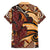 Vintage Samoa Siapo Family Matching Off Shoulder Short Dress and Hawaiian Shirt With Teuila Torch Ginger