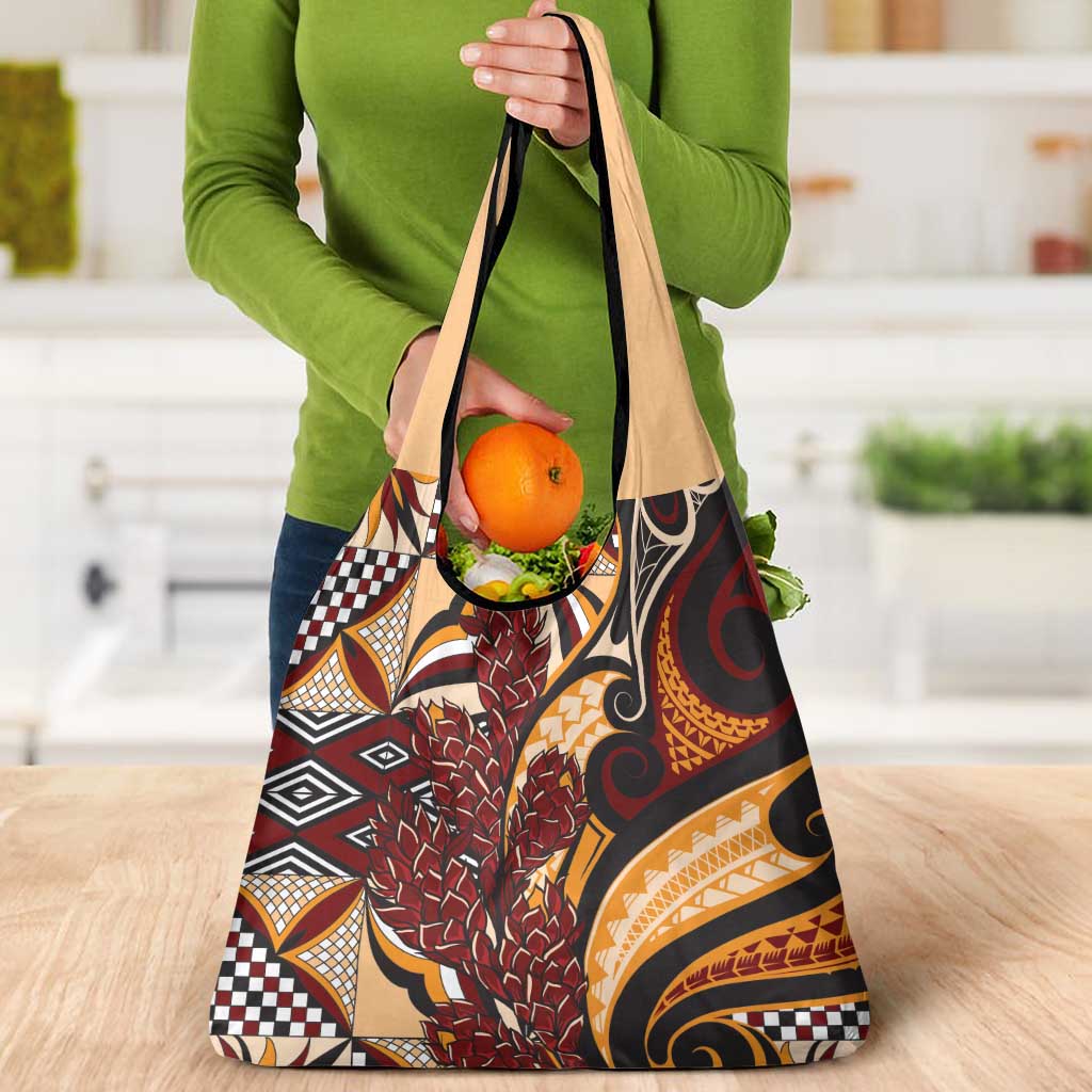 Vintage Samoa Siapo Grocery Bag With Teuila Torch Ginger LT9 - Polynesian Pride