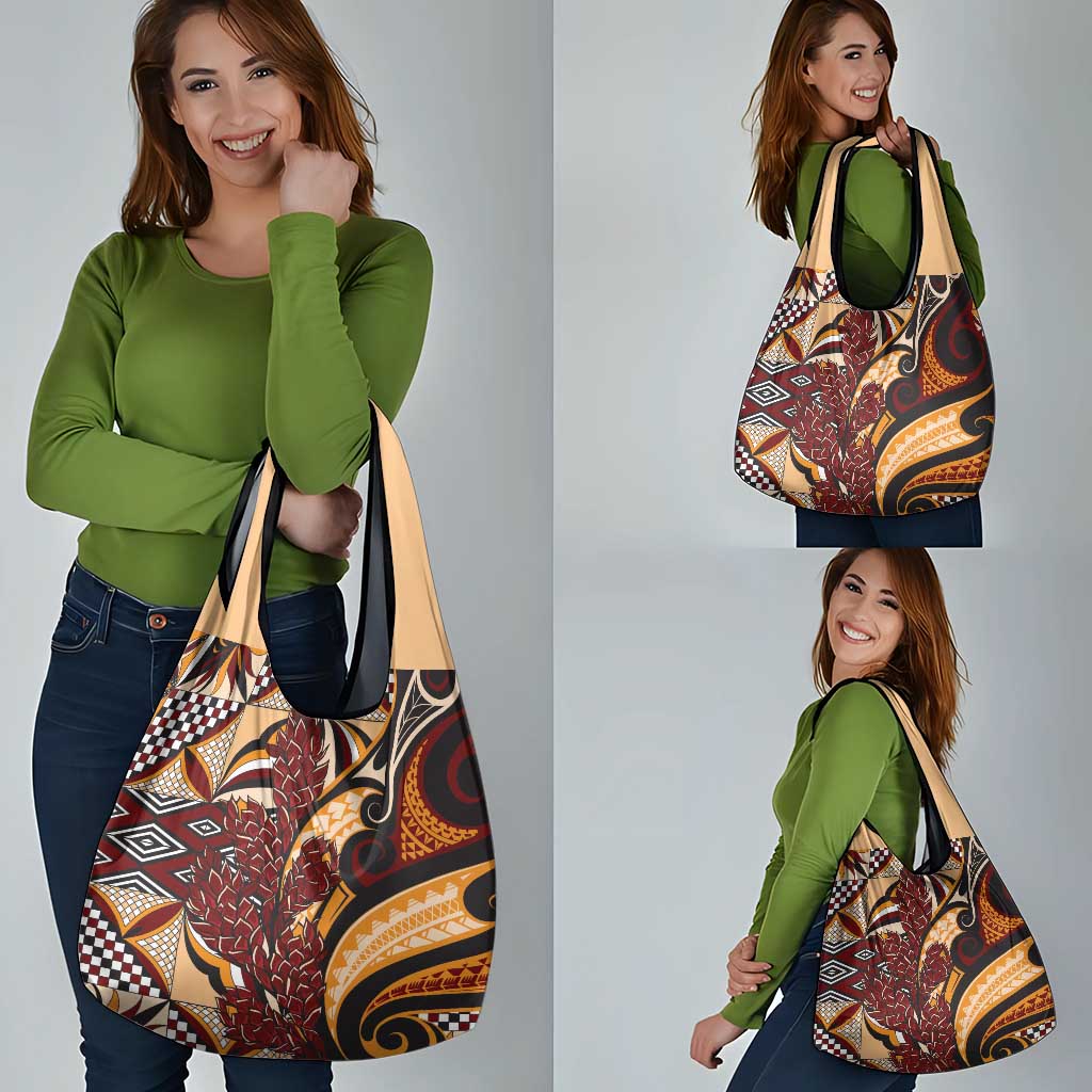 Vintage Samoa Siapo Grocery Bag With Teuila Torch Ginger LT9 - Polynesian Pride