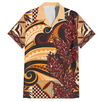 Vintage Samoa Siapo Hawaiian Shirt With Teuila Torch Ginger LT9 Art - Polynesian Pride