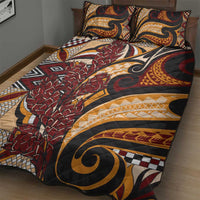 Vintage Samoa Siapo Quilt Bed Set With Teuila Torch Ginger LT9 - Polynesian Pride