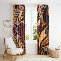 Vintage Samoa Siapo Window Curtain With Teuila Torch Ginger