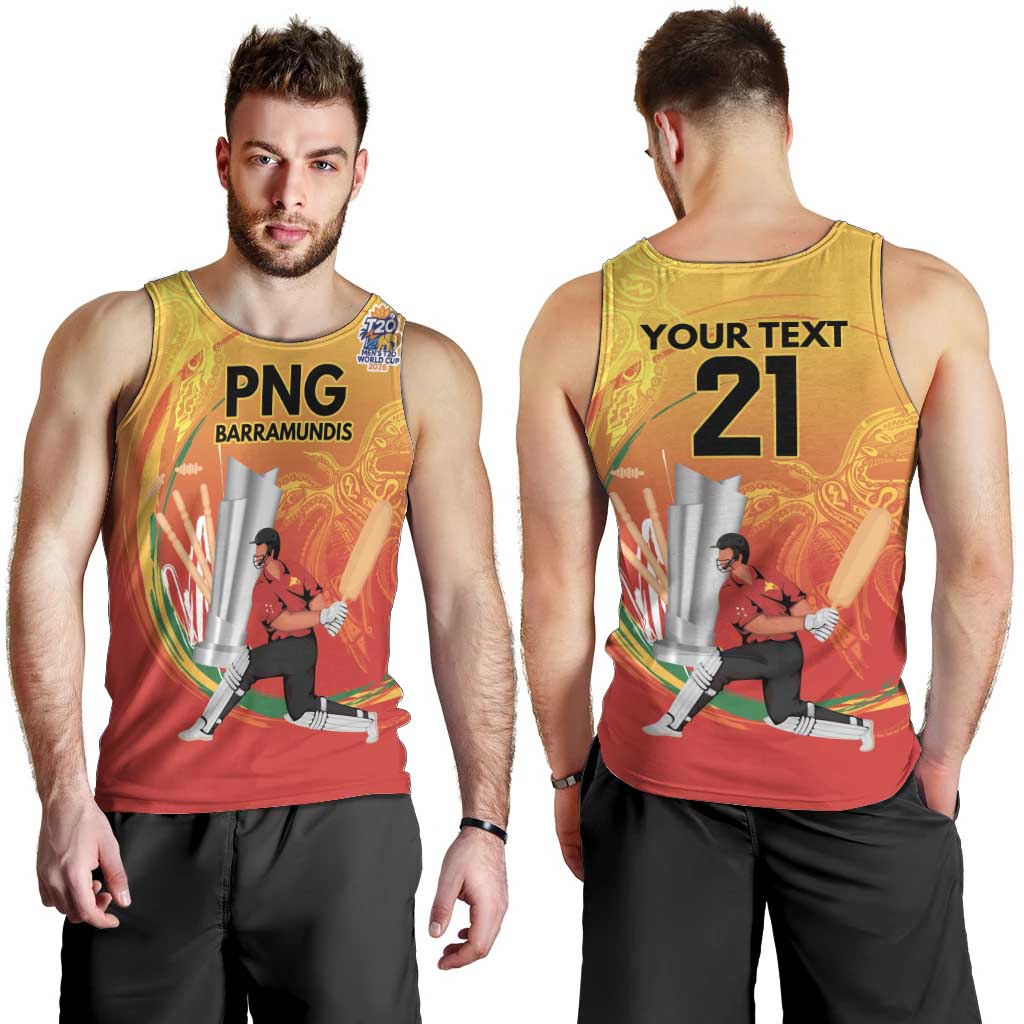 Custom Cricket PNG East Asia-Pacific Men Tank Top Papua New Guinea Rise to Power - Polynesian Pride