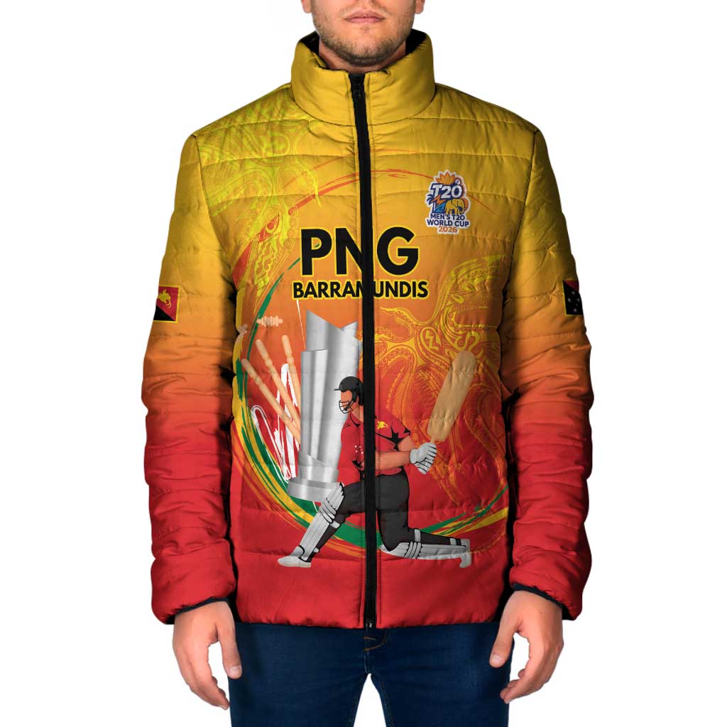 Custom Cricket PNG East Asia-Pacific Padded Jacket Papua New Guinea Rise to Power - Polynesian Pride