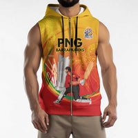 Custom Cricket PNG East Asia-Pacific Sleeveless Zip Hoodie Papua New Guinea Rise to Power - Polynesian Pride