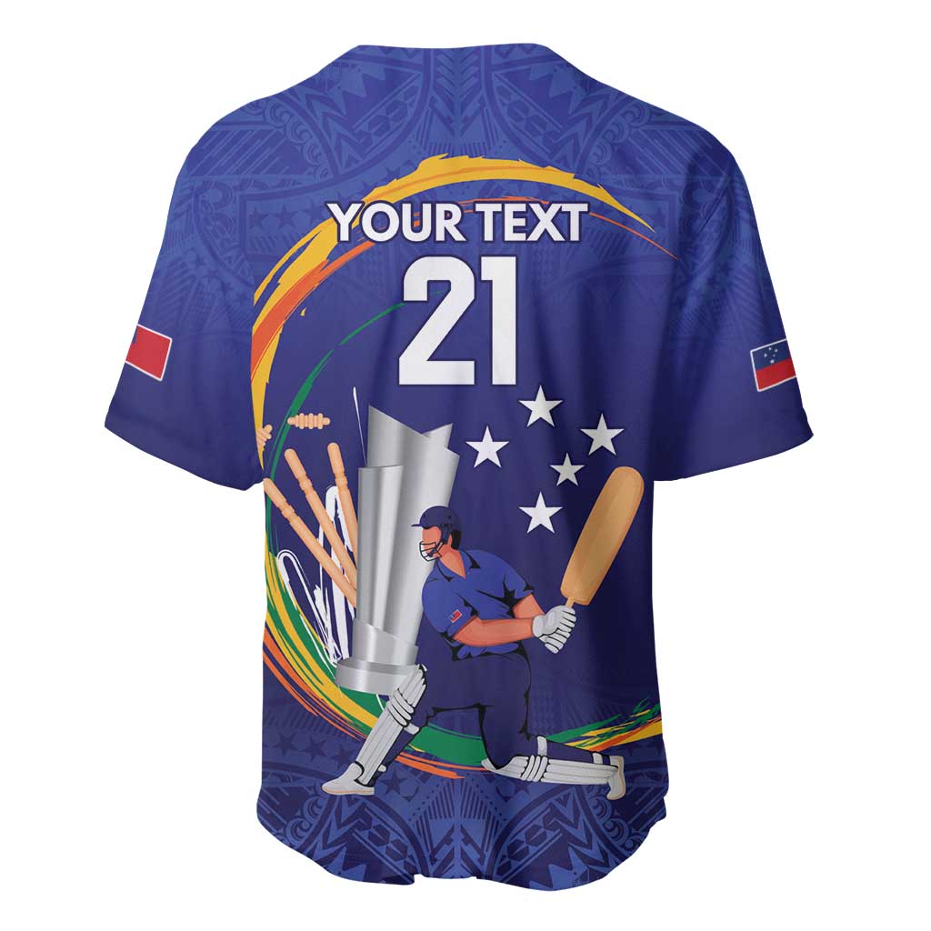 Custom Cricket Samoa East Asia-Pacific Baseball Jersey Samoa Storming the Limits - Polynesian Pride