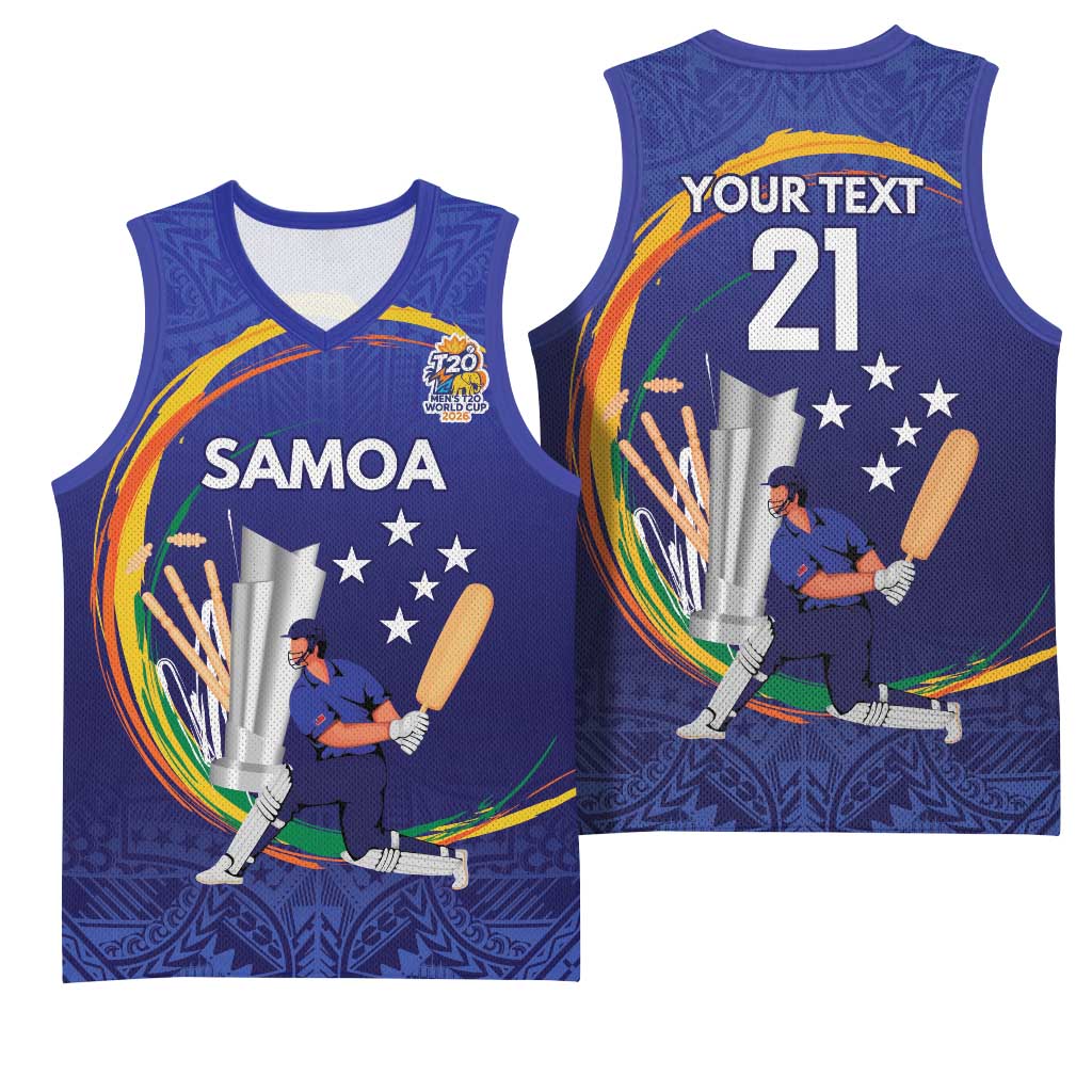 Custom Cricket Samoa East Asia-Pacific Basketball Jersey Samoa Storming the Limits LT9 - Polynesian Pride