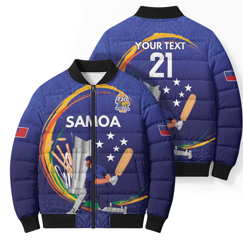 Custom Cricket Samoa East Asia-Pacific Bomber Puffer Jacket Samoa Storming the Limits LT9 - Polynesian Pride