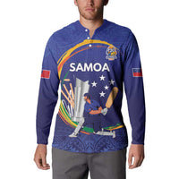 Custom Cricket Samoa East Asia-Pacific Button Sweatshirt Samoa Storming the Limits LT9 - Polynesian Pride