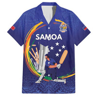 Custom Cricket Samoa East Asia-Pacific Hawaiian Shirt Samoa Storming the Limits LT9 Blue - Polynesian Pride