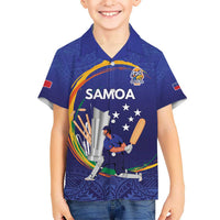 Custom Cricket Samoa East Asia-Pacific Kid Hawaiian Shirt Samoa Storming the Limits - Polynesian Pride