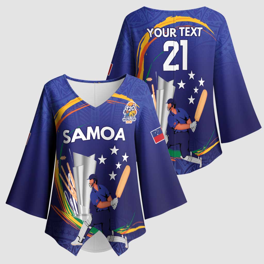 Custom Cricket Samoa East Asia-Pacific Kimono Sleeve Blouse Samoa Storming the Limits - Polynesian Pride