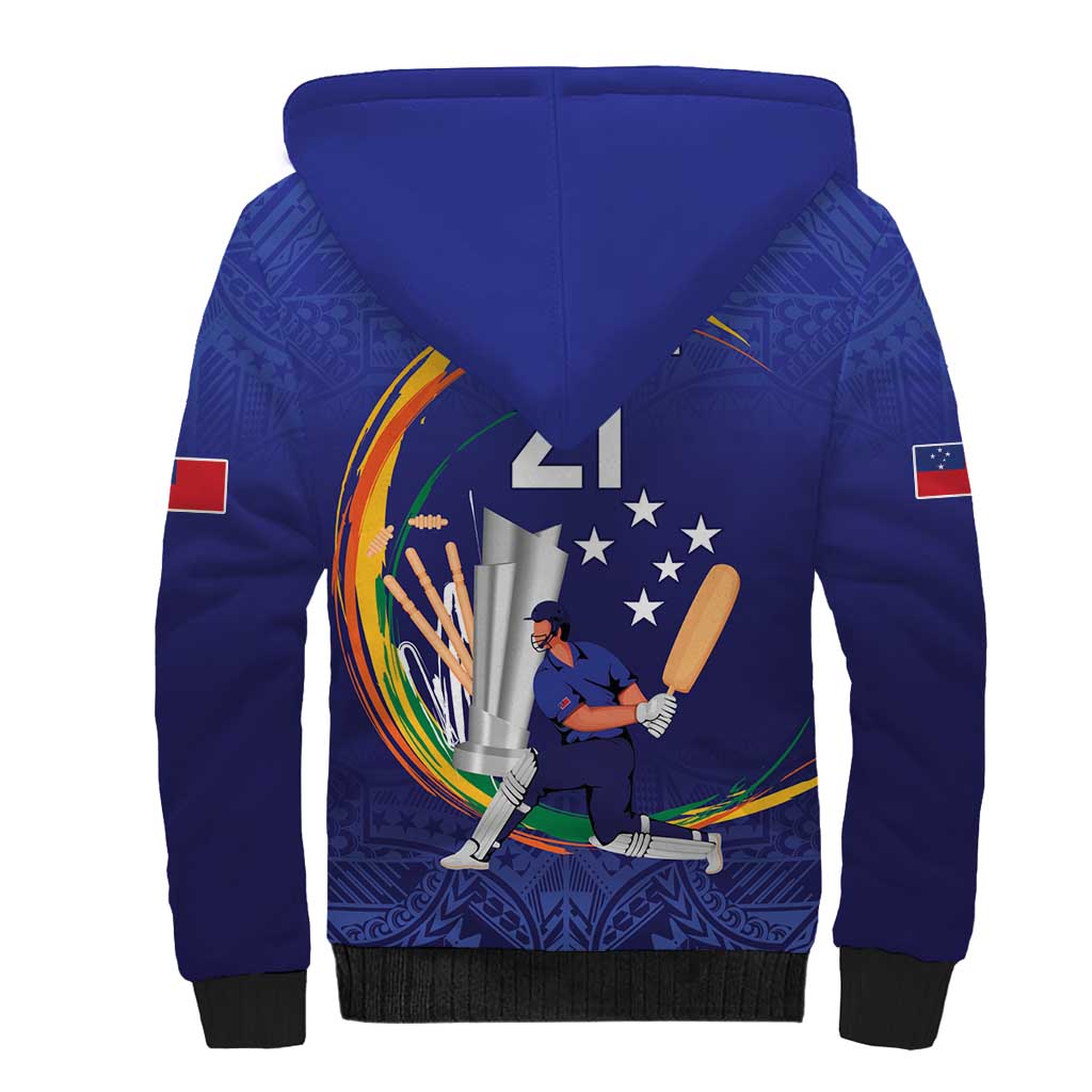 Custom Cricket Samoa East Asia-Pacific Sherpa Hoodie Samoa Storming the Limits LT9 - Polynesian Pride