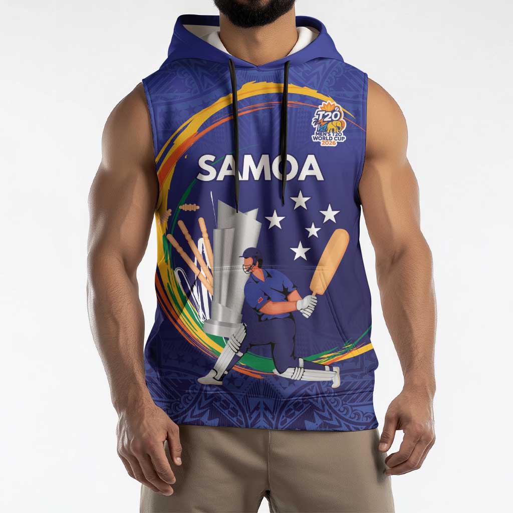Custom Cricket Samoa East Asia-Pacific Sleeveless Hoodie Samoa Storming the Limits LT9 - Polynesian Pride