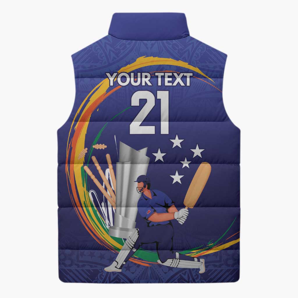Custom Cricket Samoa East Asia-Pacific Sleeveless Puffer Jacket Samoa Storming the Limits LT9 - Polynesian Pride