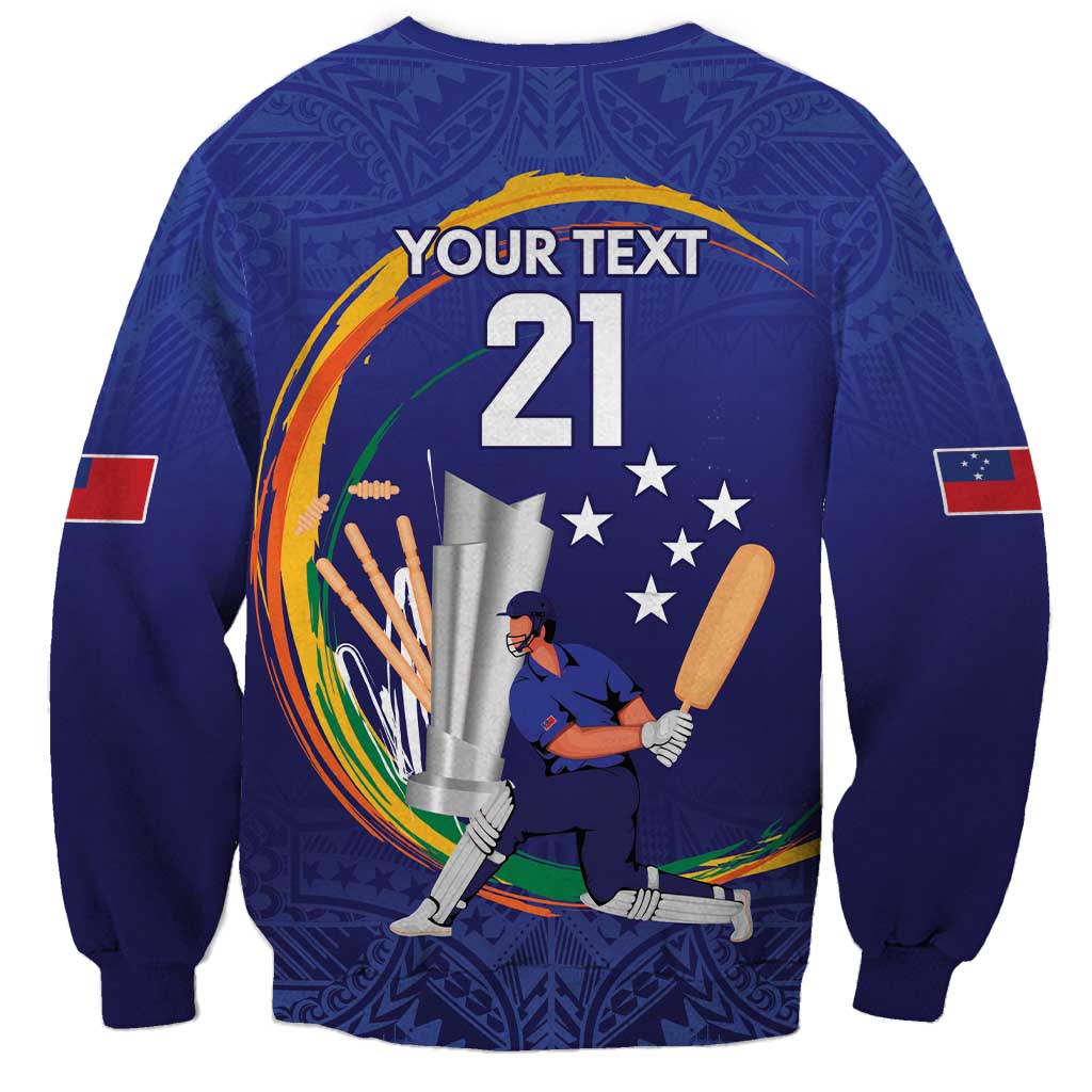 Custom Cricket Samoa East Asia-Pacific Sweatshirt Samoa Storming the Limits LT9 - Polynesian Pride