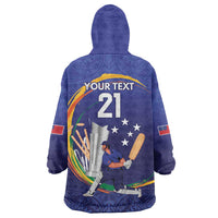Custom Cricket Samoa East Asia-Pacific Wearable Blanket Hoodie Samoa Storming the Limits LT9 - Polynesian Pride