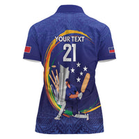 Custom Cricket Samoa East Asia-Pacific Women Polo Shirt Samoa Storming the Limits - Polynesian Pride