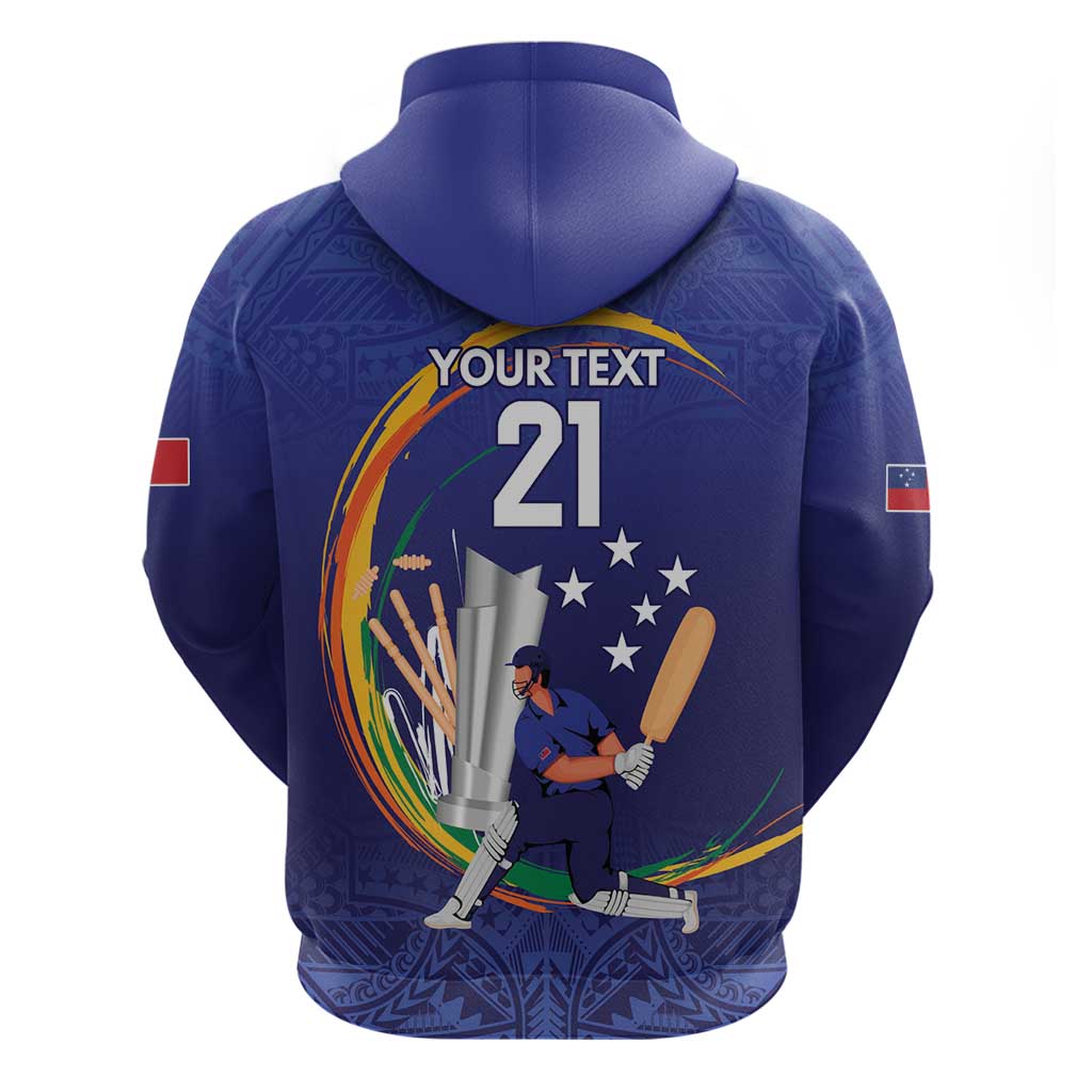 Custom Cricket Samoa East Asia-Pacific Zip Hoodie Samoa Storming the Limits LT9 - Polynesian Pride