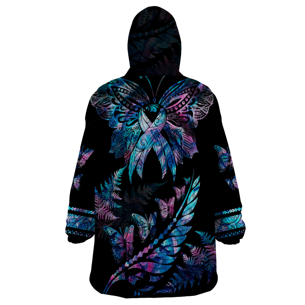 Polynesia Ribbon Butterflies Blanket Silver Fern Breast Cancer With Papua Shell Pattern LT9 - Polynesian Pride