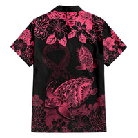personalised-polynesian-turtle-ribbon-family-matching-summer-maxi-dress-and-hawaiian-shirt-think-pink-breast-cancer-with-pacific-hibiscus