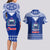 Toa Samoa Christmas Couples Matching Long Sleeve Bodycon Dress and Hawaiian Shirt Samoa Siva Tau Manuia Le Kerisimasi Blue Vibe LT9 - Polynesian Pride