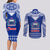 Toa Samoa Christmas Couples Matching Long Sleeve Bodycon Dress and Long Sleeve Button Shirt Samoa Siva Tau Manuia Le Kerisimasi Blue Vibe LT9 - Polynesian Pride