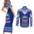 Toa Samoa Christmas Couples Matching Short Sleeve Bodycon Dress and Long Sleeve Button Shirt Samoa Siva Tau Manuia Le Kerisimasi Blue Vibe LT9 - Polynesian Pride