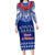 Toa Samoa Christmas Family Matching Long Sleeve Bodycon Dress and Hawaiian Shirt Samoa Siva Tau Manuia Le Kerisimasi Blue Vibe LT9 Mom's Dress Blue - Polynesian Pride