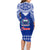 Toa Samoa Christmas Family Matching Long Sleeve Bodycon Dress and Hawaiian Shirt Samoa Siva Tau Manuia Le Kerisimasi Blue Vibe LT9 - Polynesian Pride