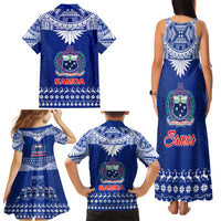 Toa Samoa Christmas Family Matching Tank Maxi Dress and Hawaiian Shirt Samoa Siva Tau Manuia Le Kerisimasi Blue Vibe LT9 - Polynesian Pride