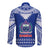 Toa Samoa Christmas Long Sleeve Button Shirt Samoa Siva Tau Manuia Le Kerisimasi Blue Vibe LT9 - Polynesian Pride