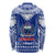 Toa Samoa Christmas Long Sleeve Shirt Samoa Siva Tau Manuia Le Kerisimasi Blue Vibe LT9 - Polynesian Pride