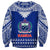 Toa Samoa Christmas Sweatshirt Samoa Siva Tau Manuia Le Kerisimasi Blue Vibe LT9 - Polynesian Pride