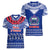 Toa Samoa Christmas Women V Neck T Shirt Samoa Siva Tau Manuia Le Kerisimasi Blue Vibe LT9 - Polynesian Pride