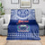 Personalised Toa Samoa Christmas Blanket Samoa Siva Tau Manuia Le Kerisimasi Blue Vibe LT9 - Polynesian Pride